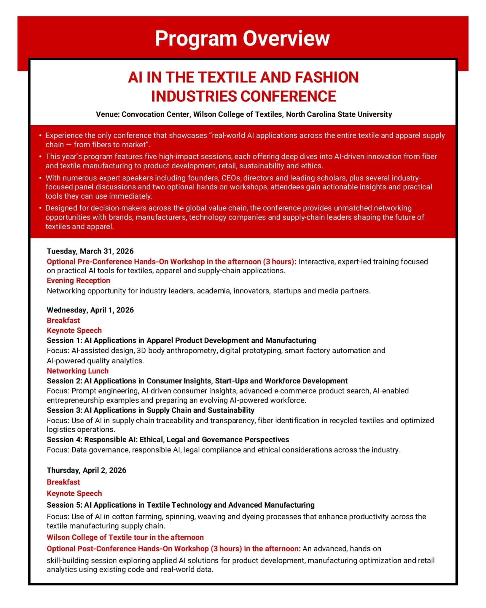 Conference Program 2026 | Fashion and Textile Business Excellence ...