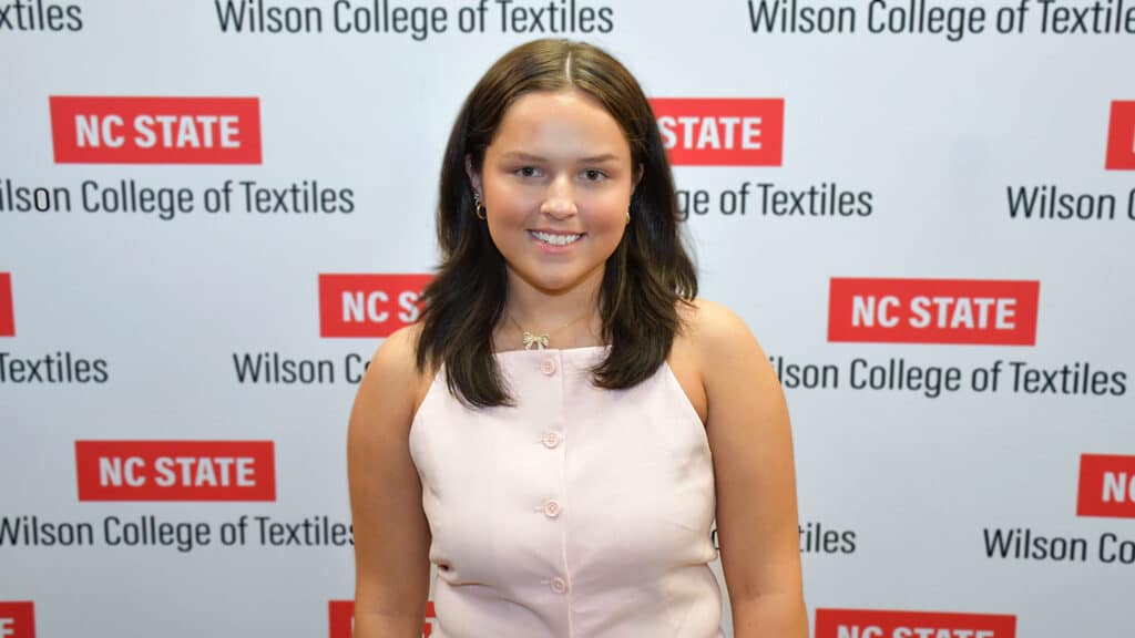 A student, Sophia Hamilton, smiling at the camera.