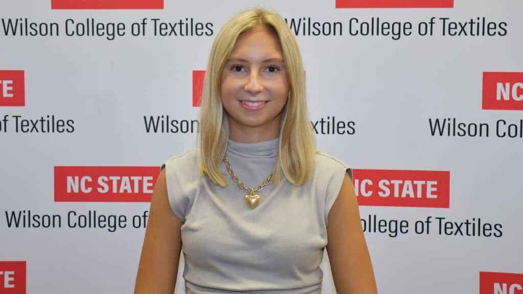 A student, Katie Watson, smiling. 