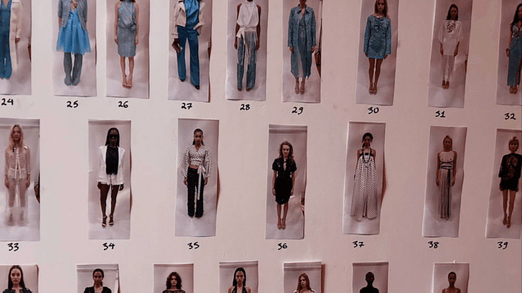The lookbook board for Frederick Anderson's SS26 collection.