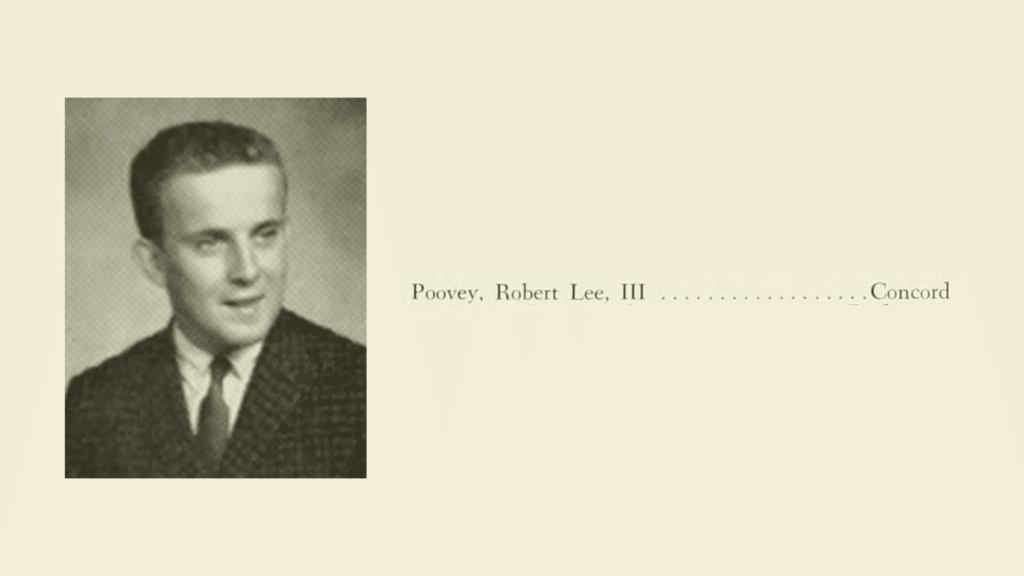 An archival photo from the Agromeck yearbook showing Robert Lee Poovey III, a 1964 graduate. 