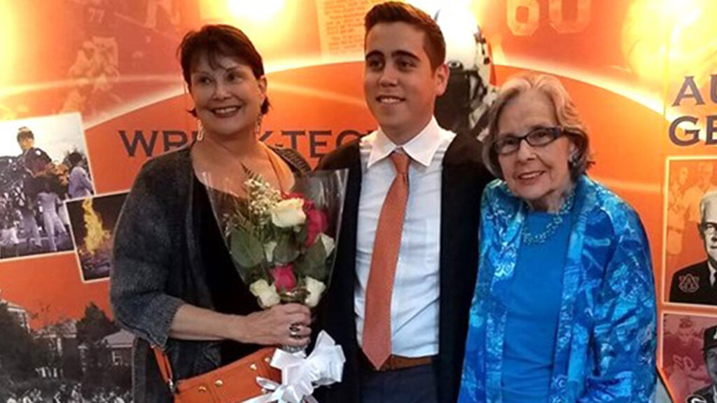 Pam with her son Palmer and her mother