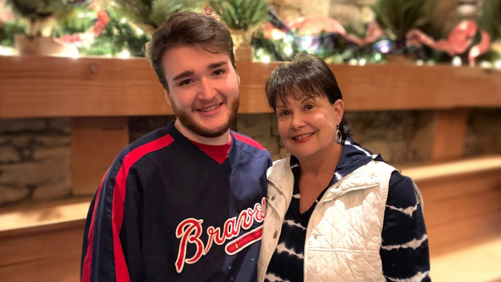 Pam with her son Payton