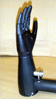 A water-cooled anthropometric manikin hand form